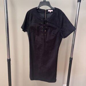 Re:named Black Suede Dress